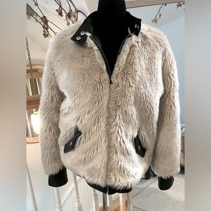 Vici faux fur and leather coat